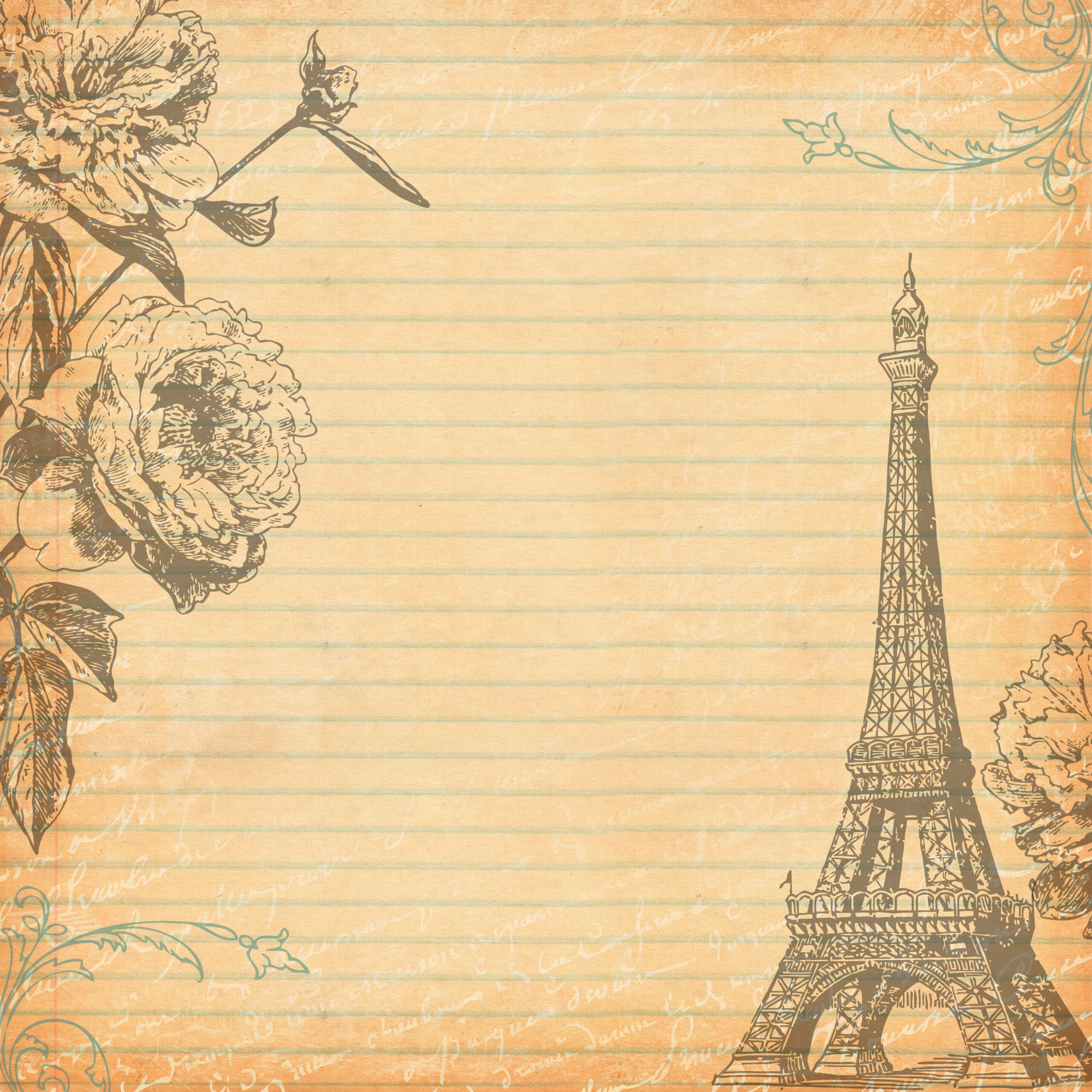 Free Digital Scrapbooking Paper Paris 1 By FPTFY Free Pretty Things 