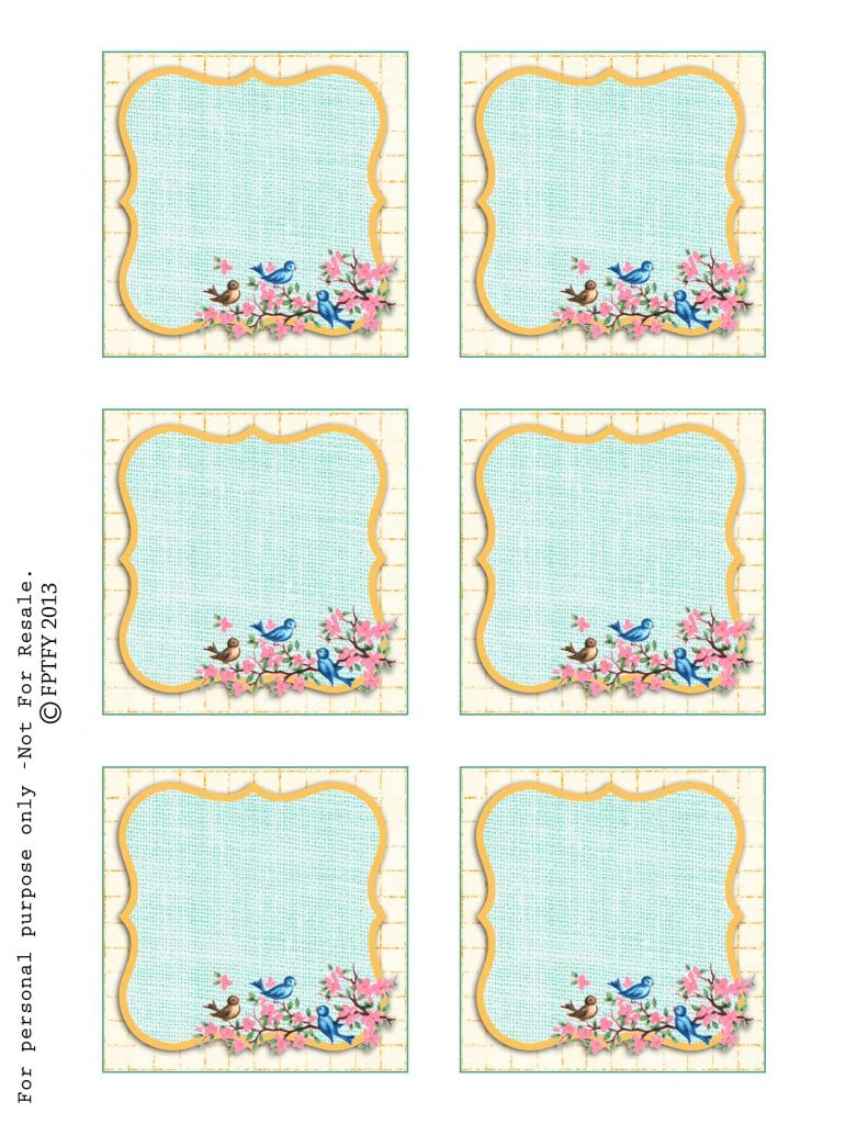 Free Vintage Bluebird Tags Pink 2013 by FPTFY
