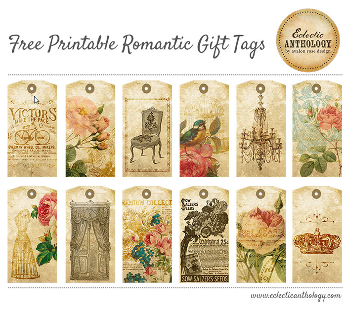 Romantic Rose Tags