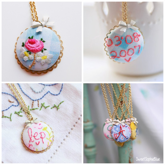 Custom mini embroidery necklace giveaway  free pretty things for you Custom mini embroidery necklace giveaway  free pretty things for you