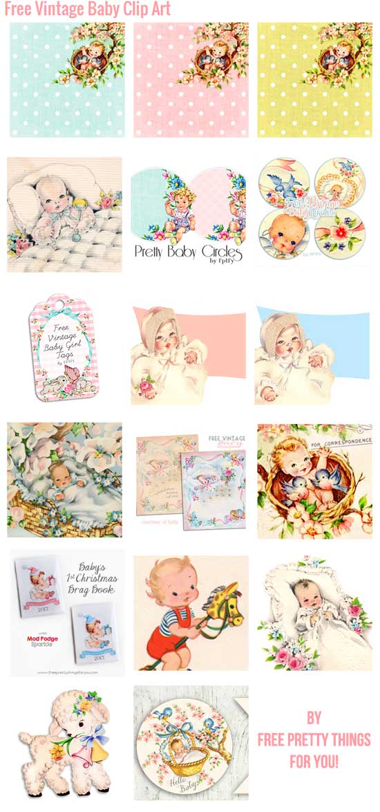 free retro baby clip art - photo #37