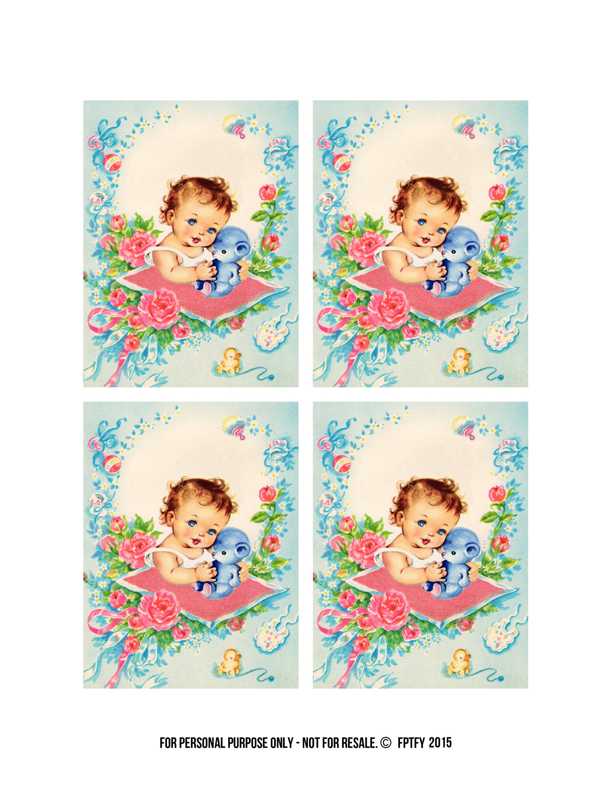 Adorable Altered Baby Tags Set 2 - Free Pretty Things For You