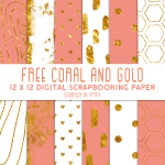 scrapbook-Free-Digital-Paper-coral-Gold-and-white-FPTFY-3