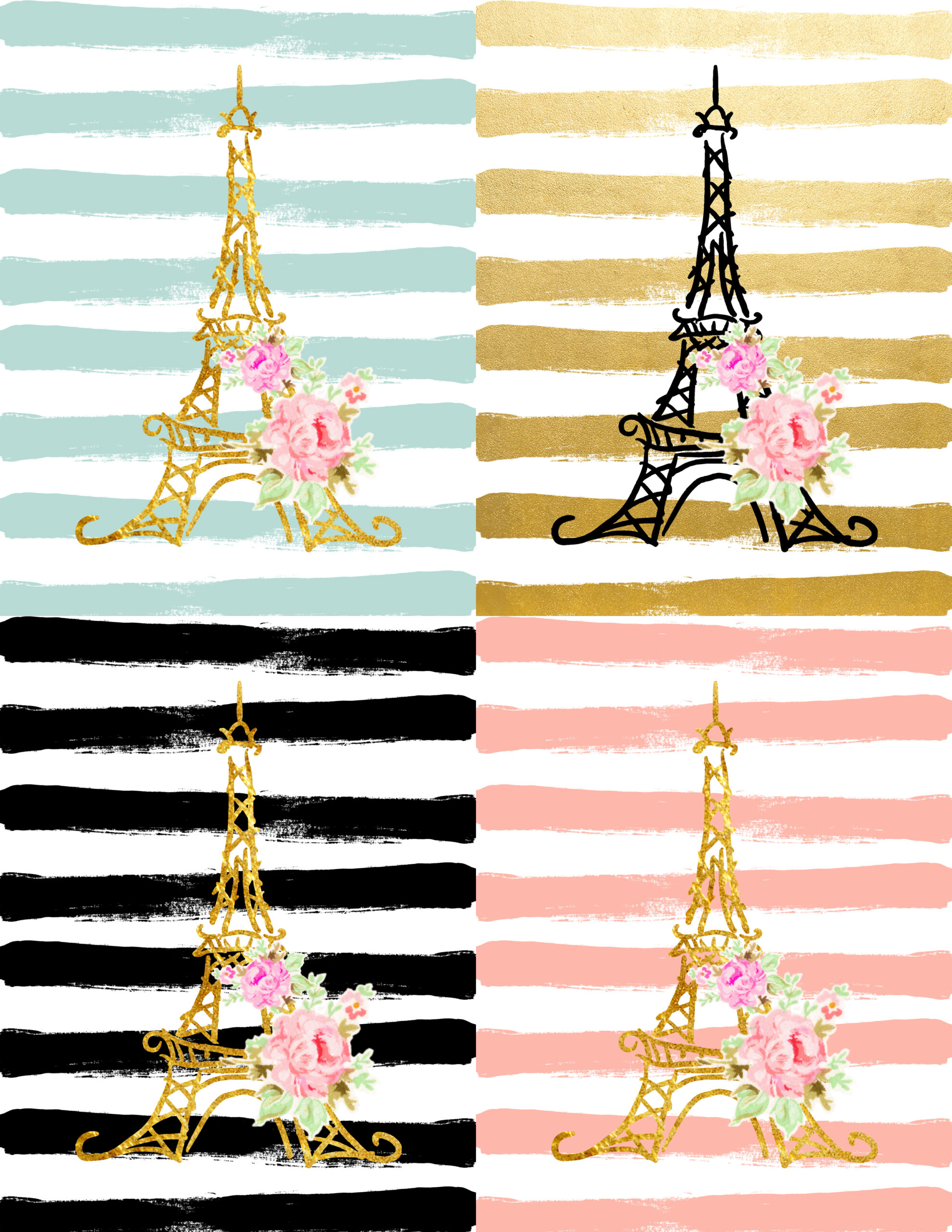 Scrapbook-Modern Chic Parisian Printables 12x12 and 4.25x5.5 - Page 6 ...