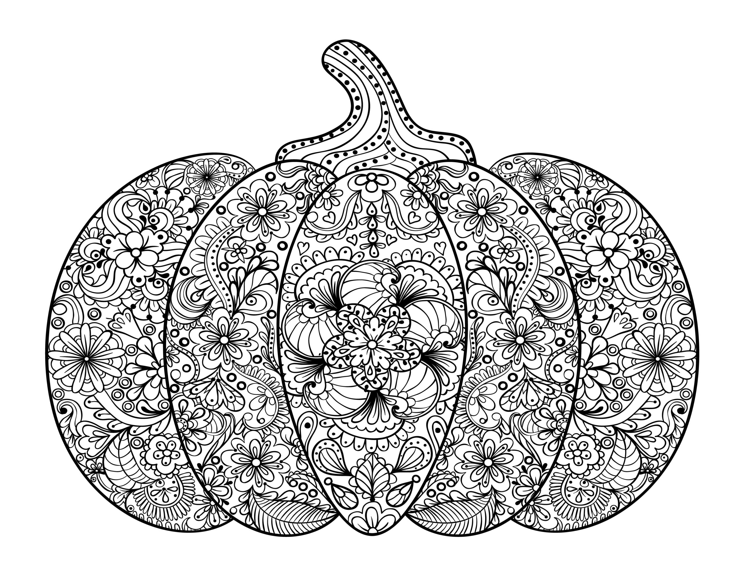 Free Adult Coloring Pages Pumpkin Delight Free Pretty