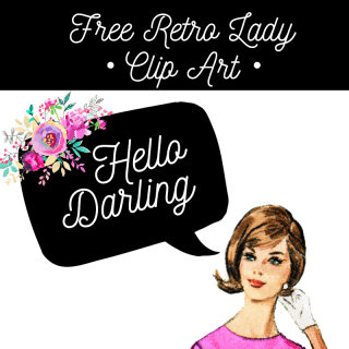 Free Retro Lady Clip Art