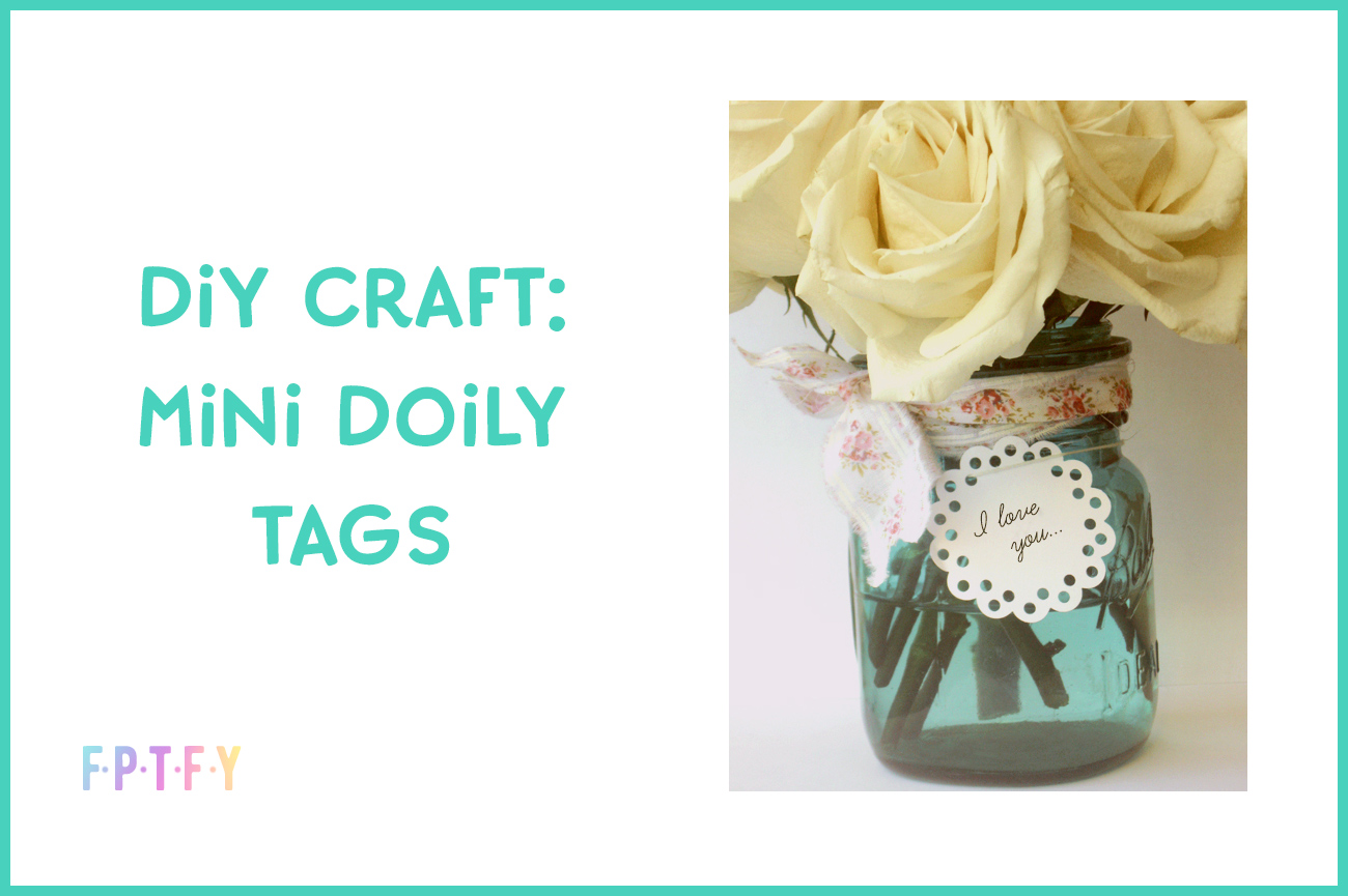 diy craft mini doily tags