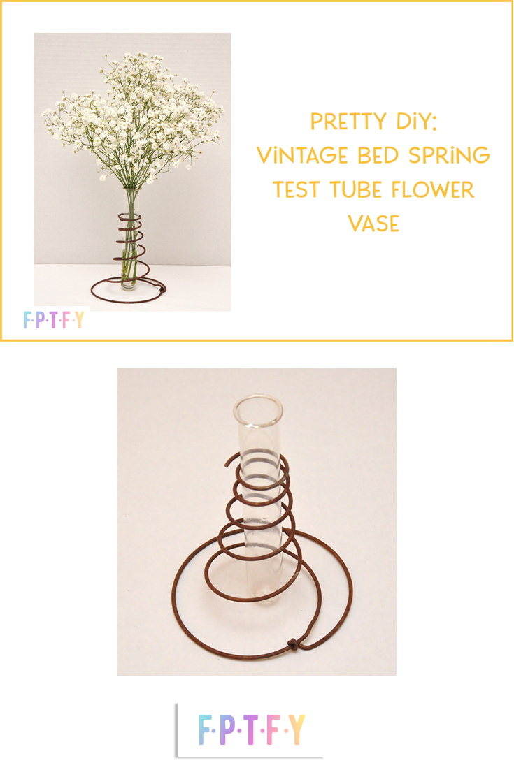 Pretty diy vintage bed spring and test Tube