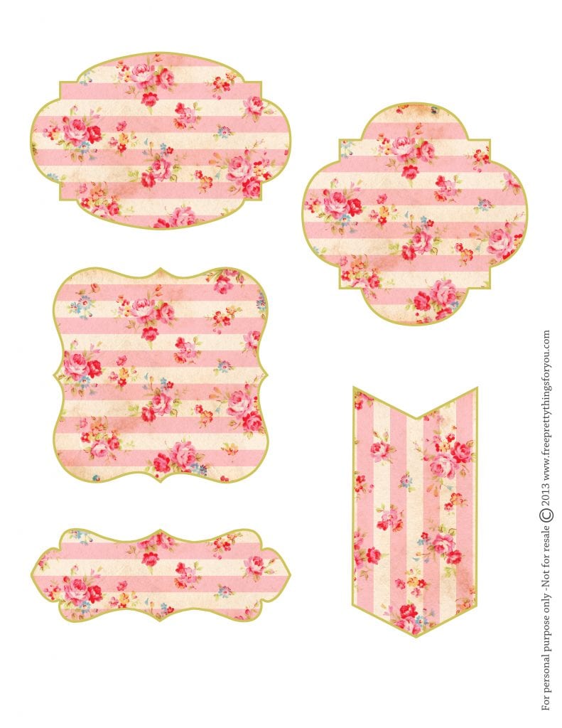 Free Shabby Floral Printable Tags - Free Pretty Things For You