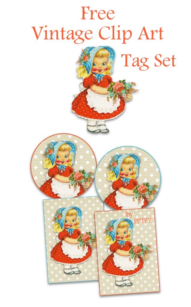 Free-Vintage-pretty-little-girl-clip-art-Tag-Set-by-FPTFY