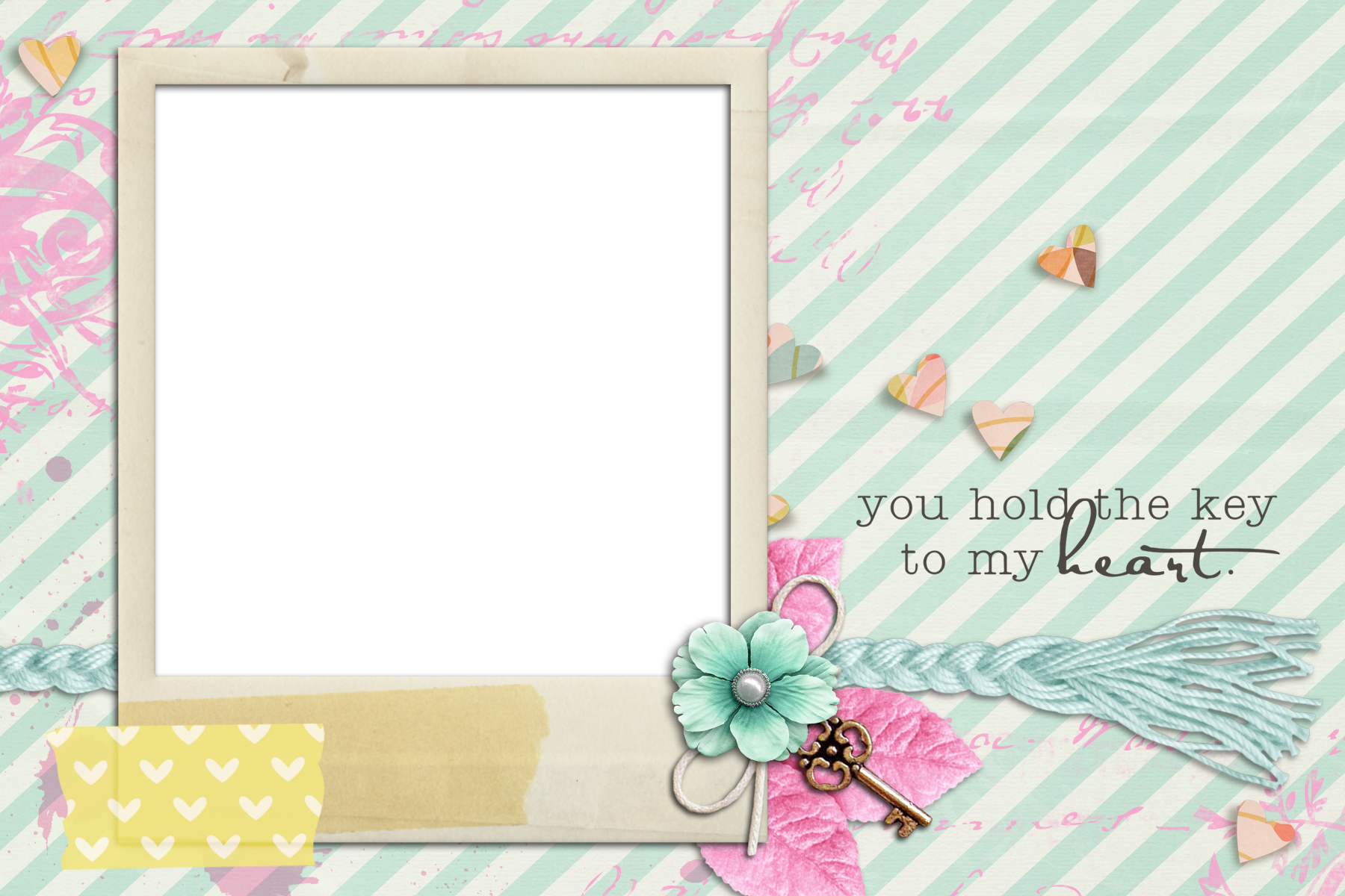 You Hold the Key to my Heart 4x6 Freebie Template - Free Pretty Things