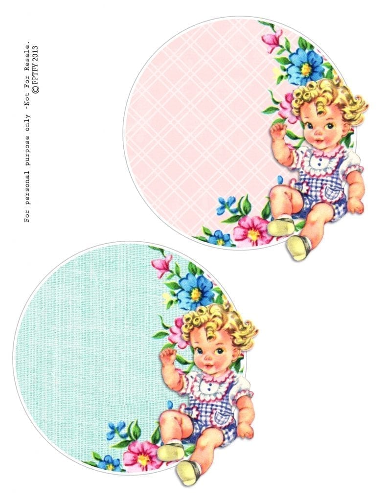 Free Vintage Baby Circles - Free Pretty Things For You