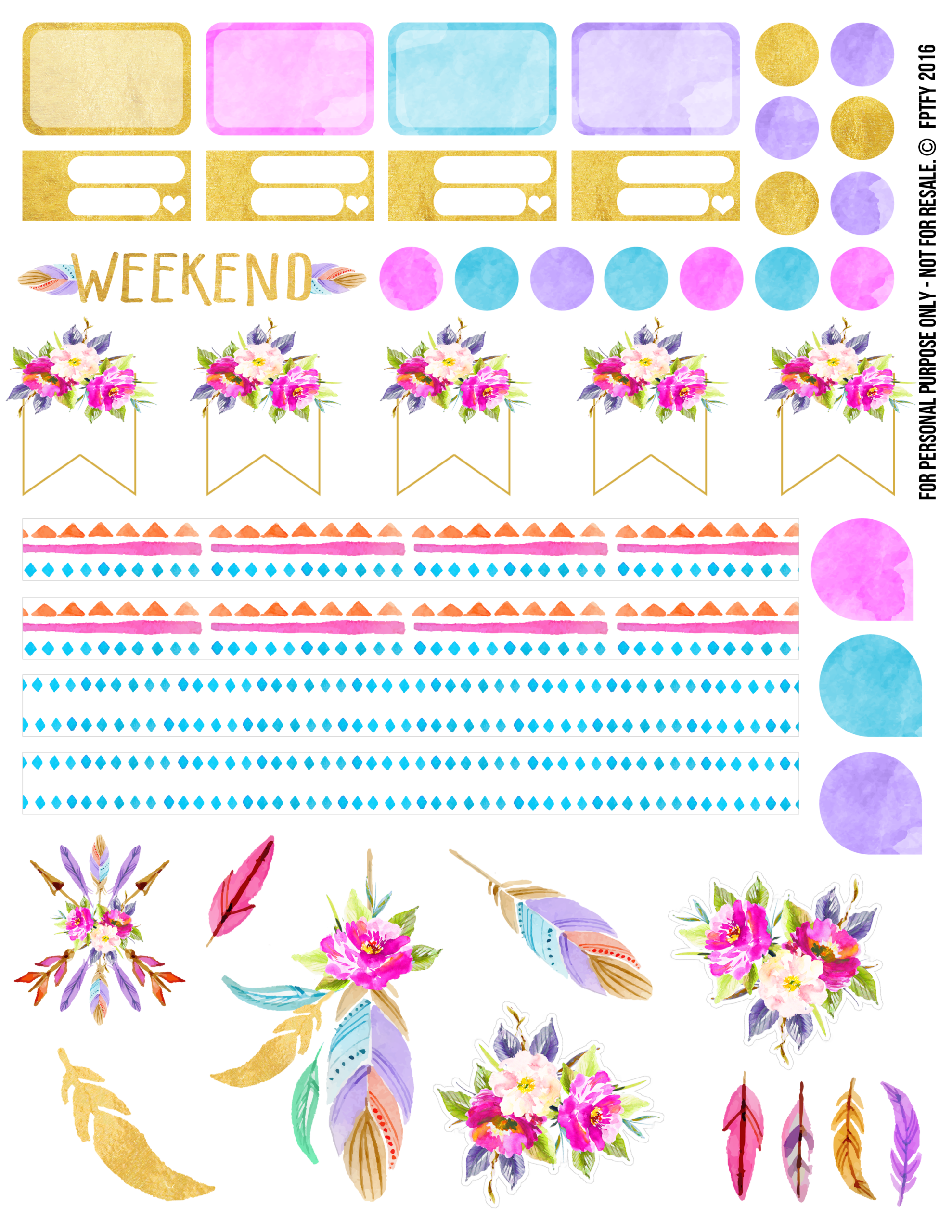 free-planner-addict-printable-stickers-roses-and-feathers-free