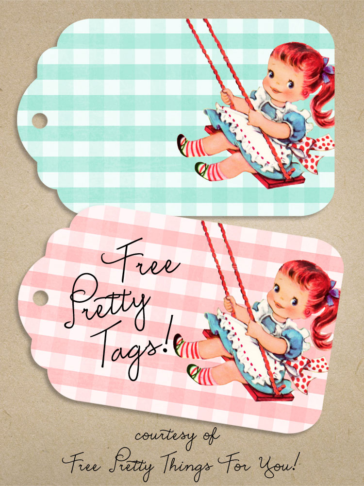 Packaging: Free Pretty Vintage Girl Tags - Free Pretty Things For You