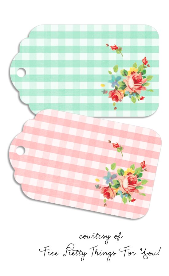 Gift Tags: Gingham Spring Printables Free Pretty Things For You