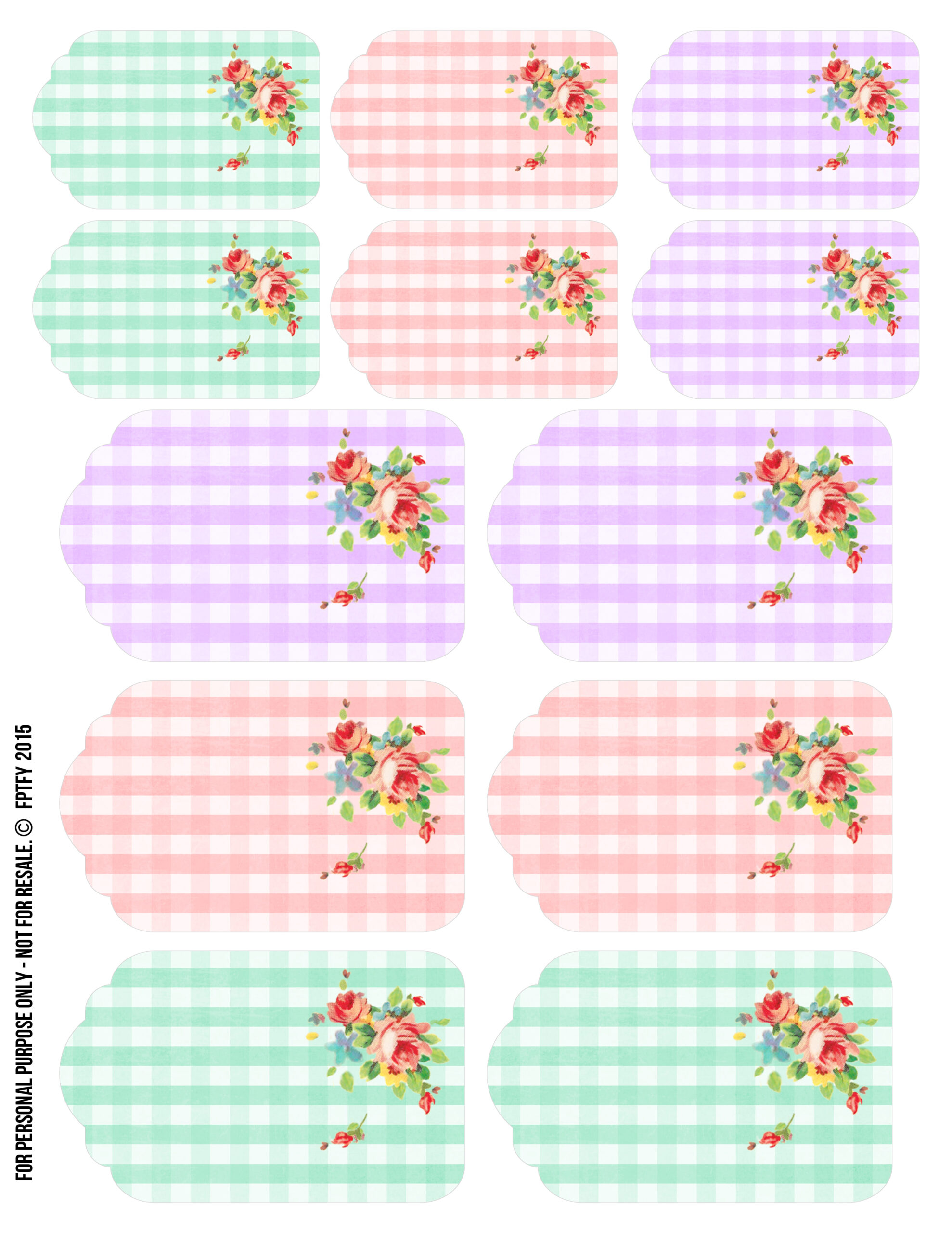 Gift Tags Gingham Spring Printables Free Pretty Things For You