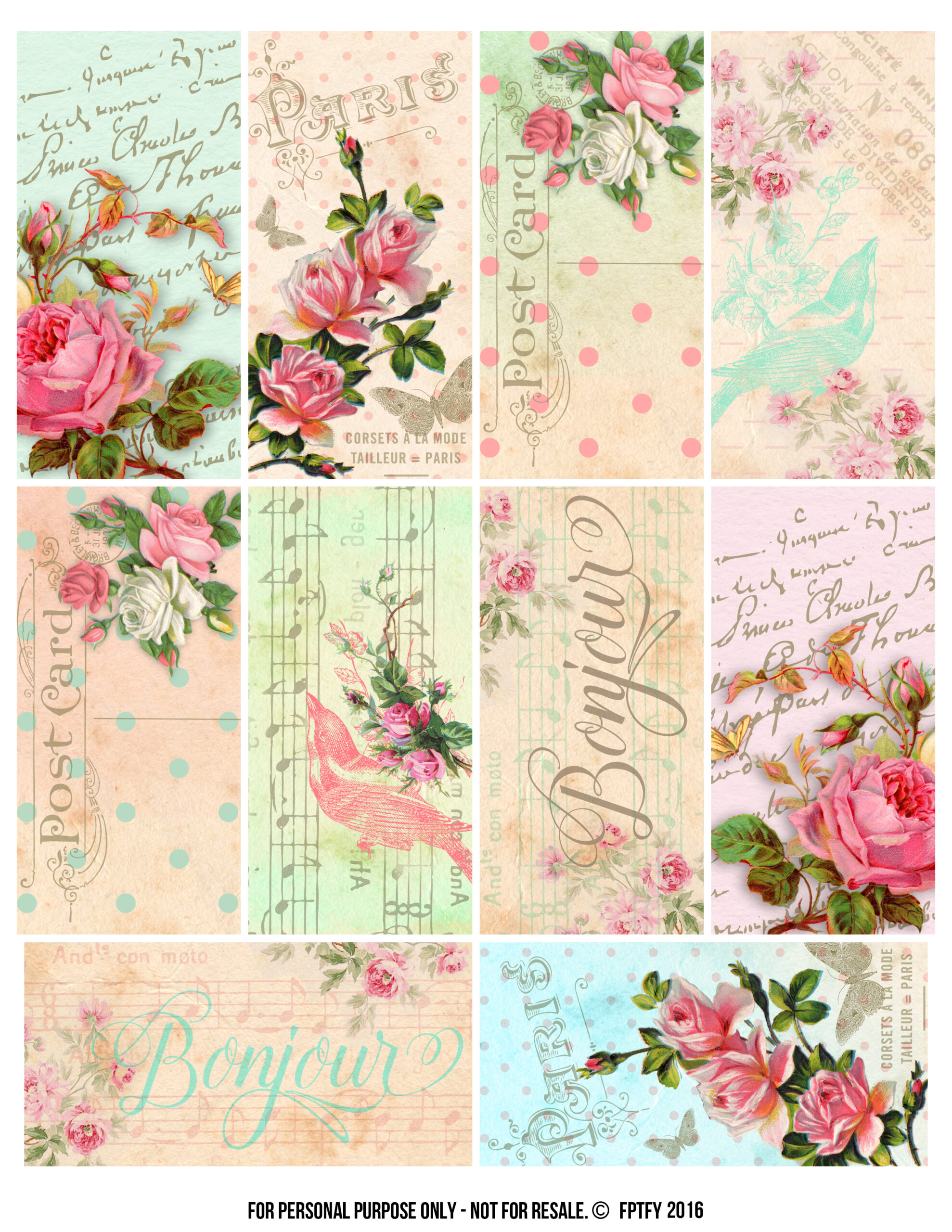 parisian romantic scrapbook printables free pretty things for you