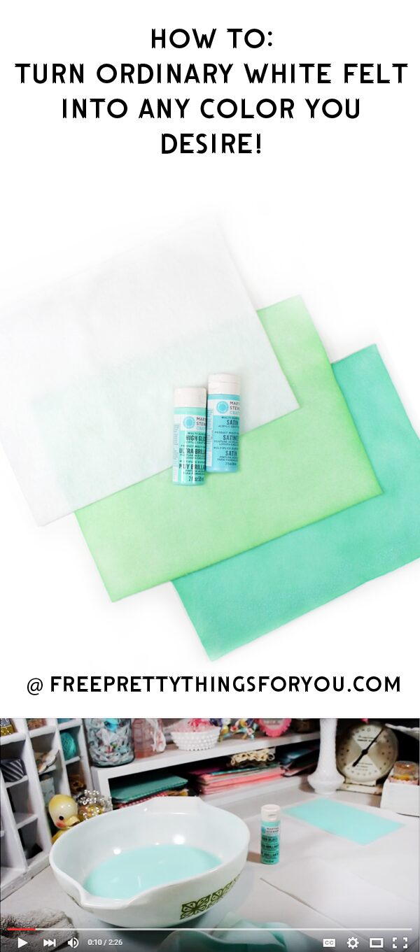 How to Dye Felt with Acrylic Paint Free Pretty Things For You