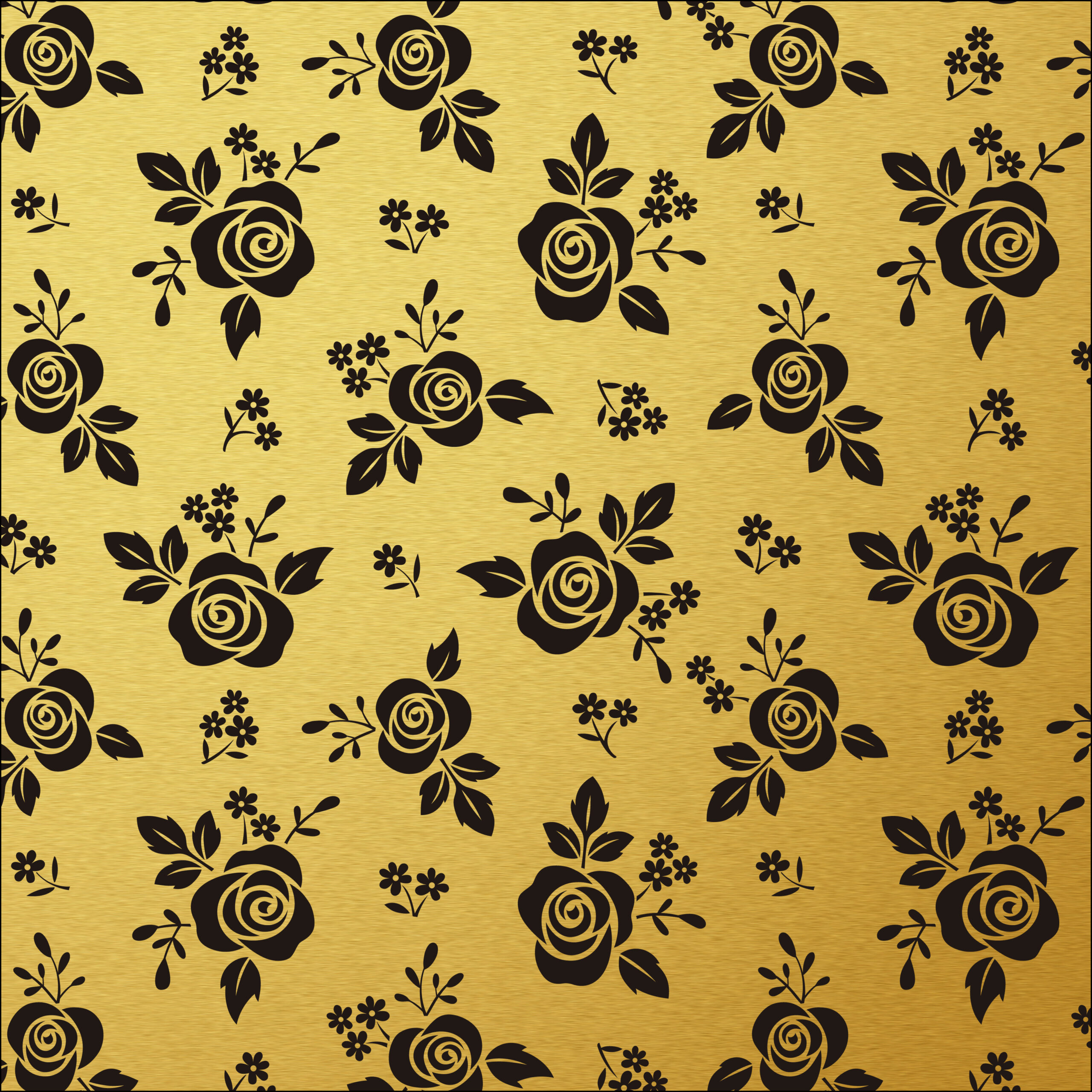 Scrapbook Paper- Black White and Gold leaf - Free Pretty Things For You