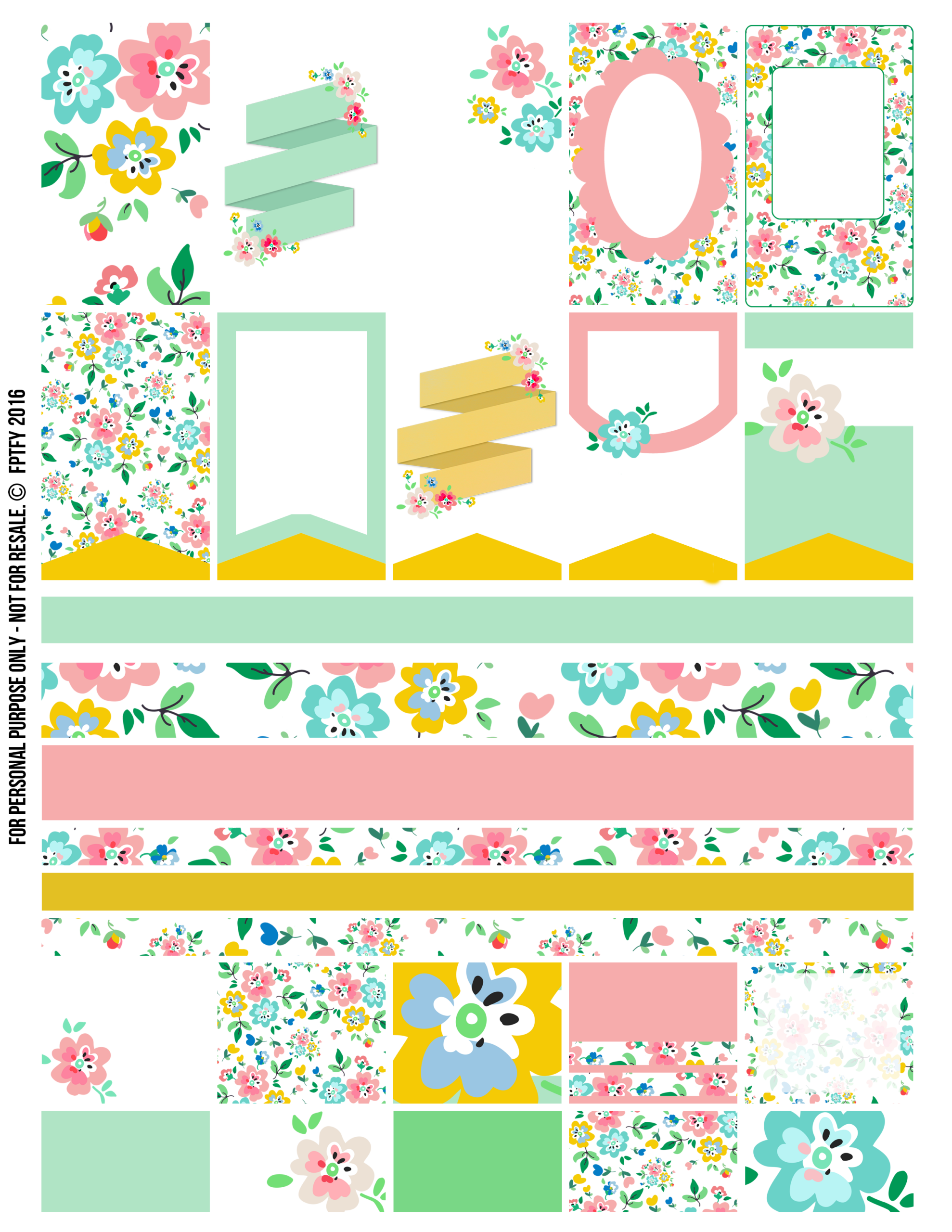 Free Planner Printables Floral Fun Free Pretty Things For You