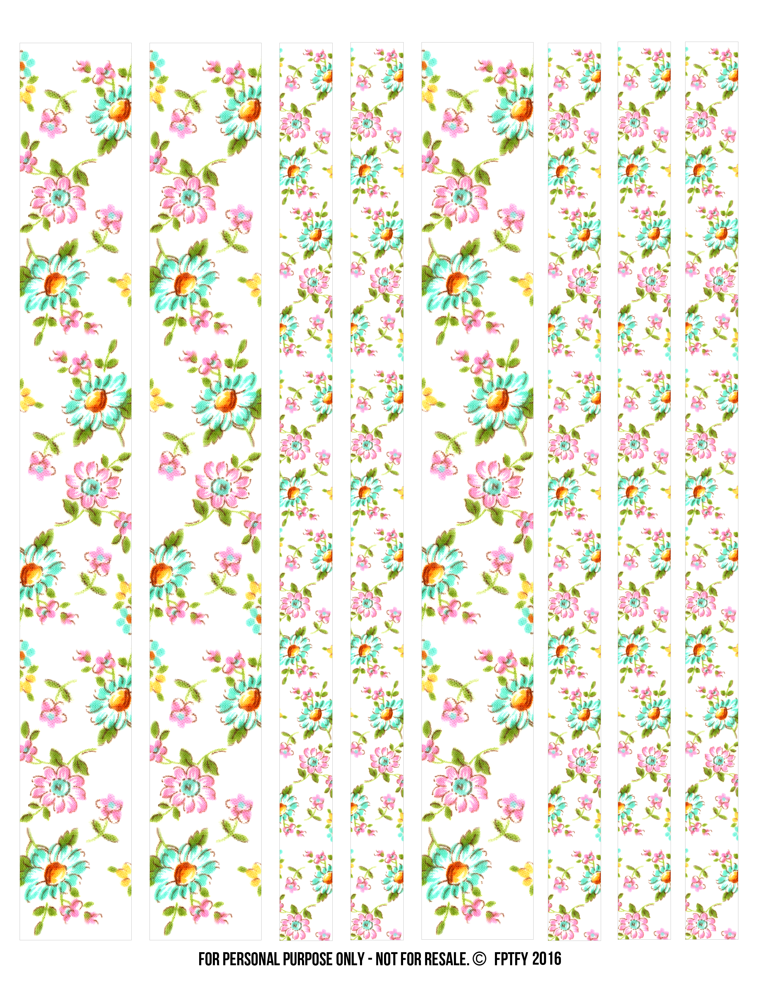 Free Printable Floral Washi Tapes – CuteDaisy