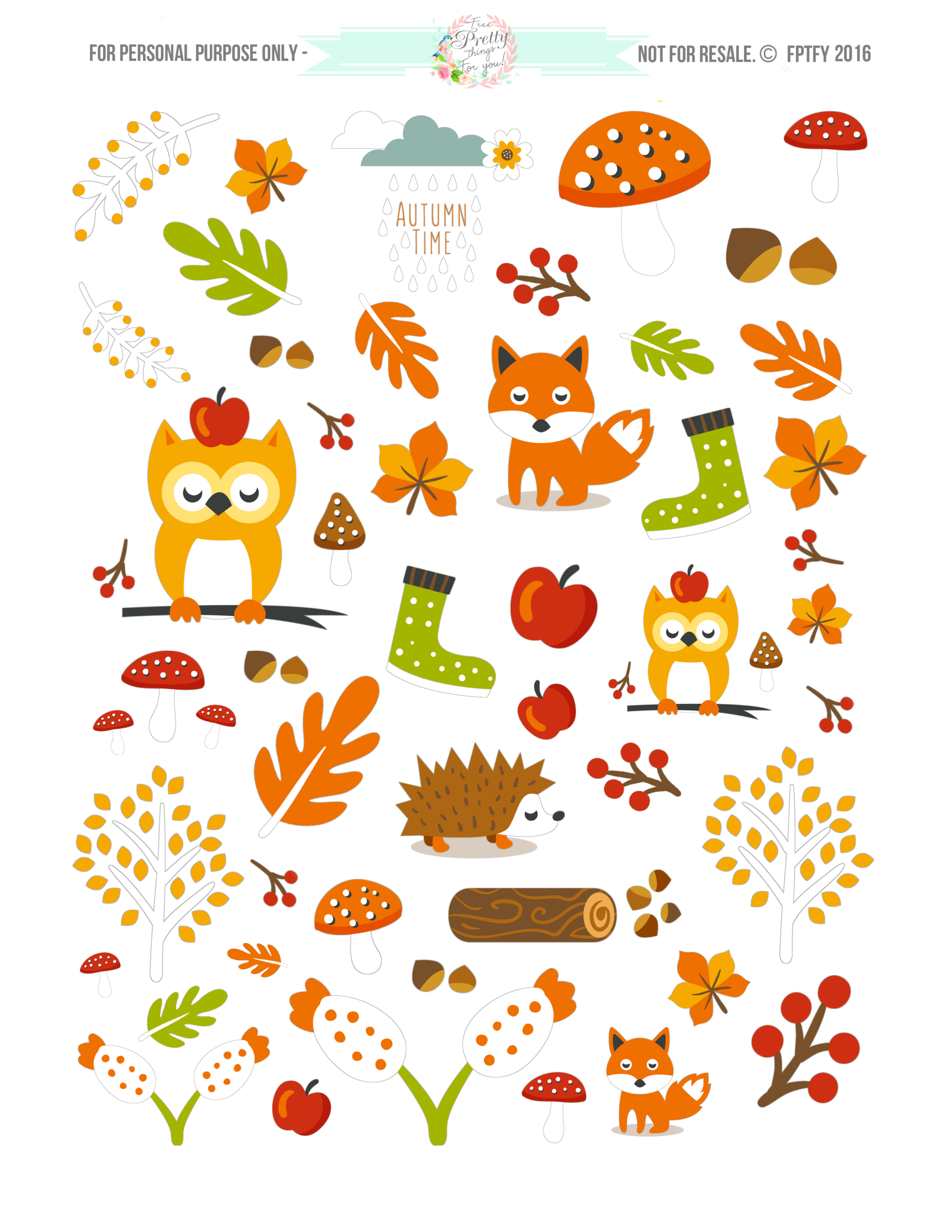 free-cute-autumn-animal-clip-art-and-planner-stickers-free-pretty