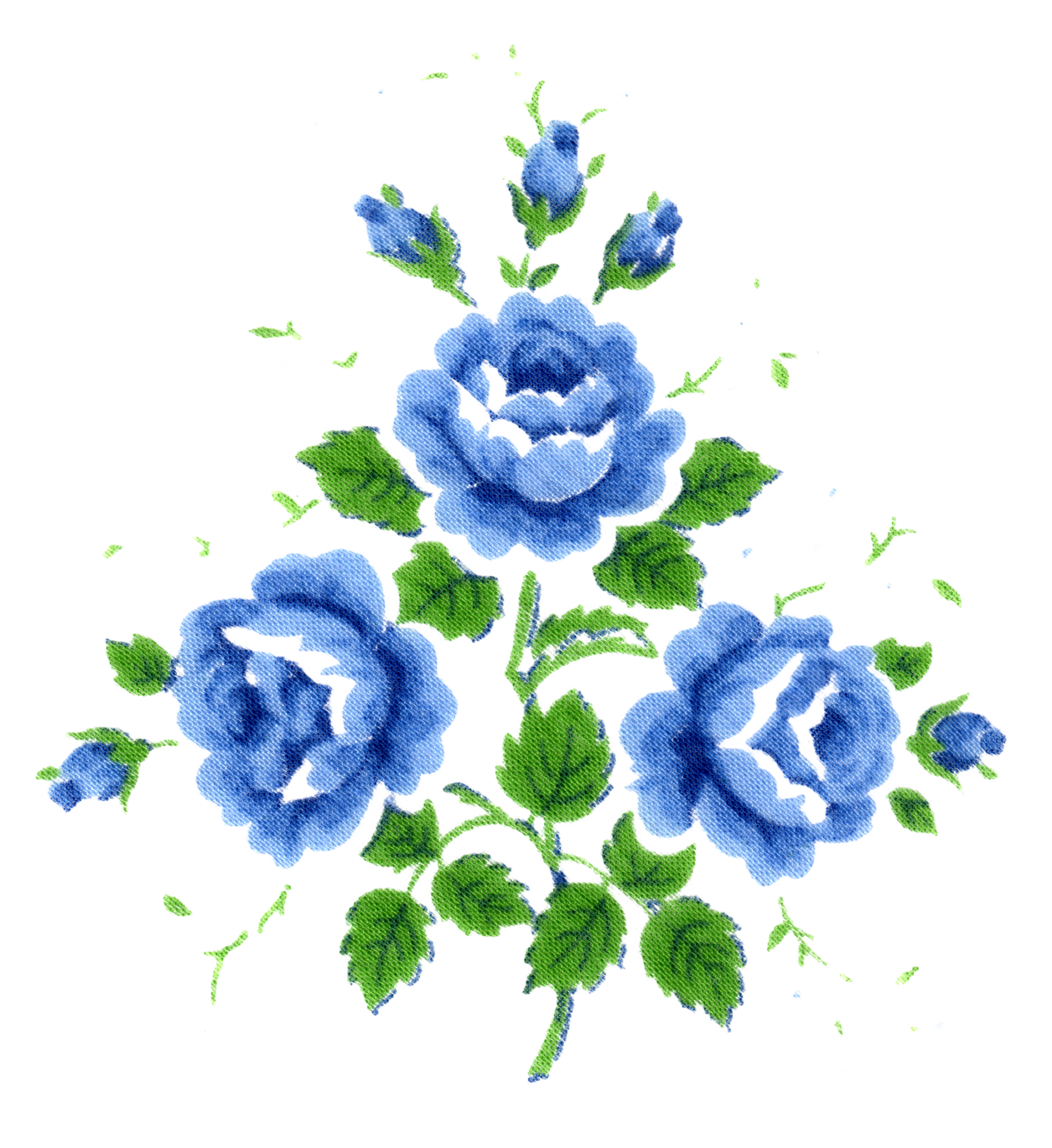 Free Digital Vintage Hankie Flowers - Free Pretty Things For You