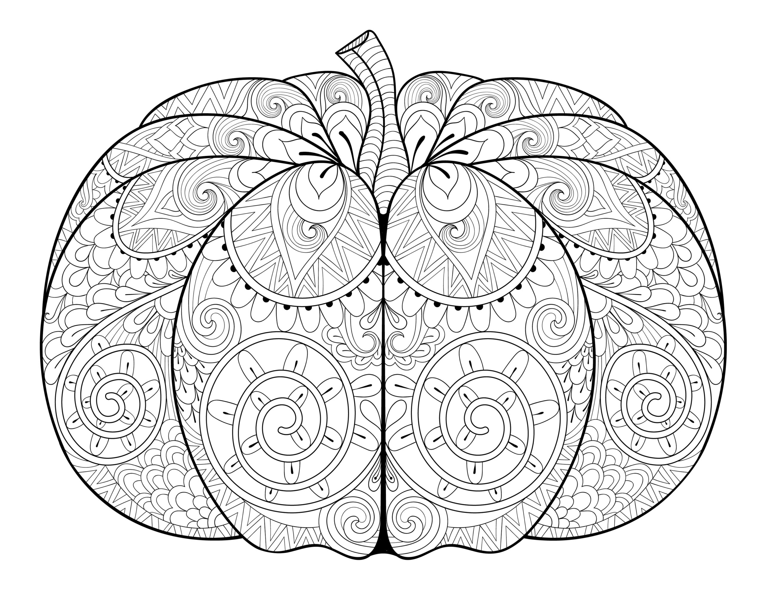 Free Adult Coloring Pages- Pumpkin Delight! - Free Pretty Things For You
