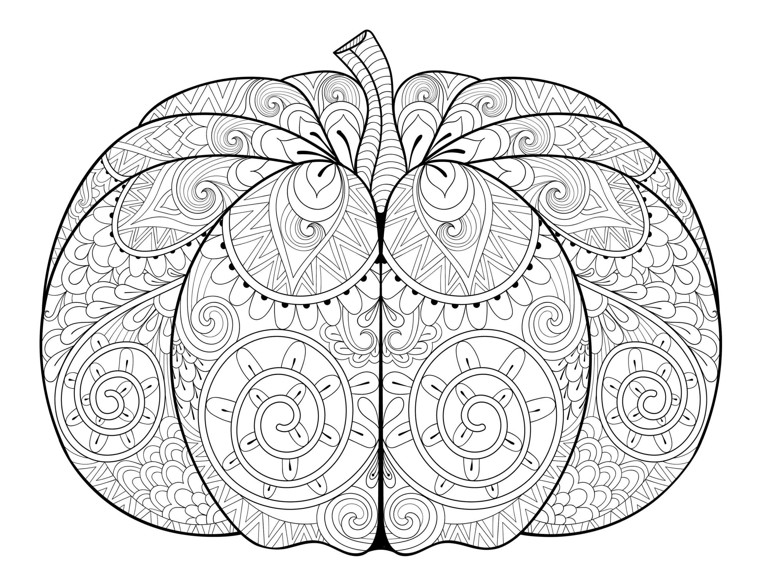 Download Free Adult Coloring Pages- Pumpkin Delight! - Free Pretty ...