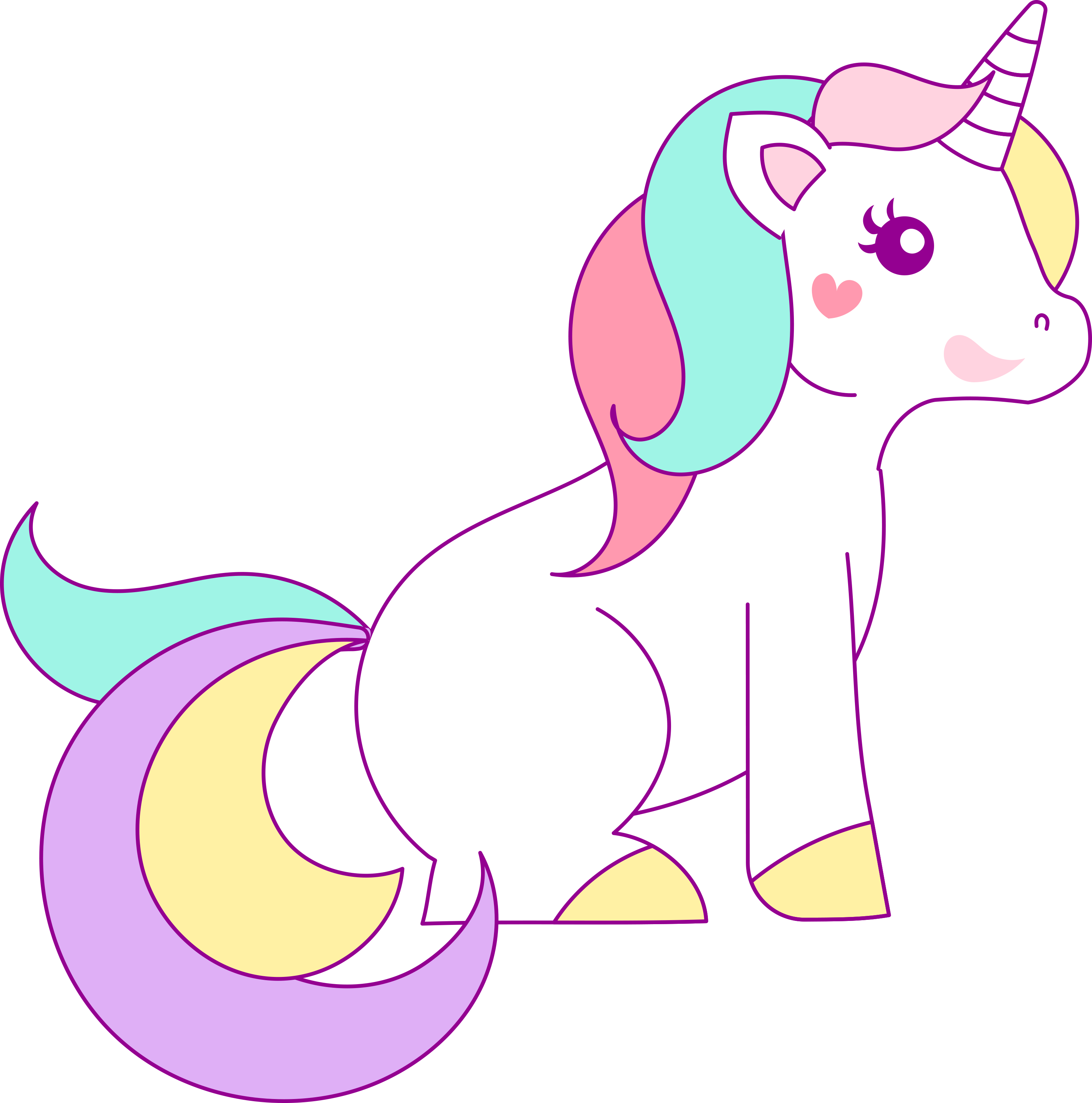 Download Free Hand Drawn Unicorn Clip Art - Free Pretty Things For You