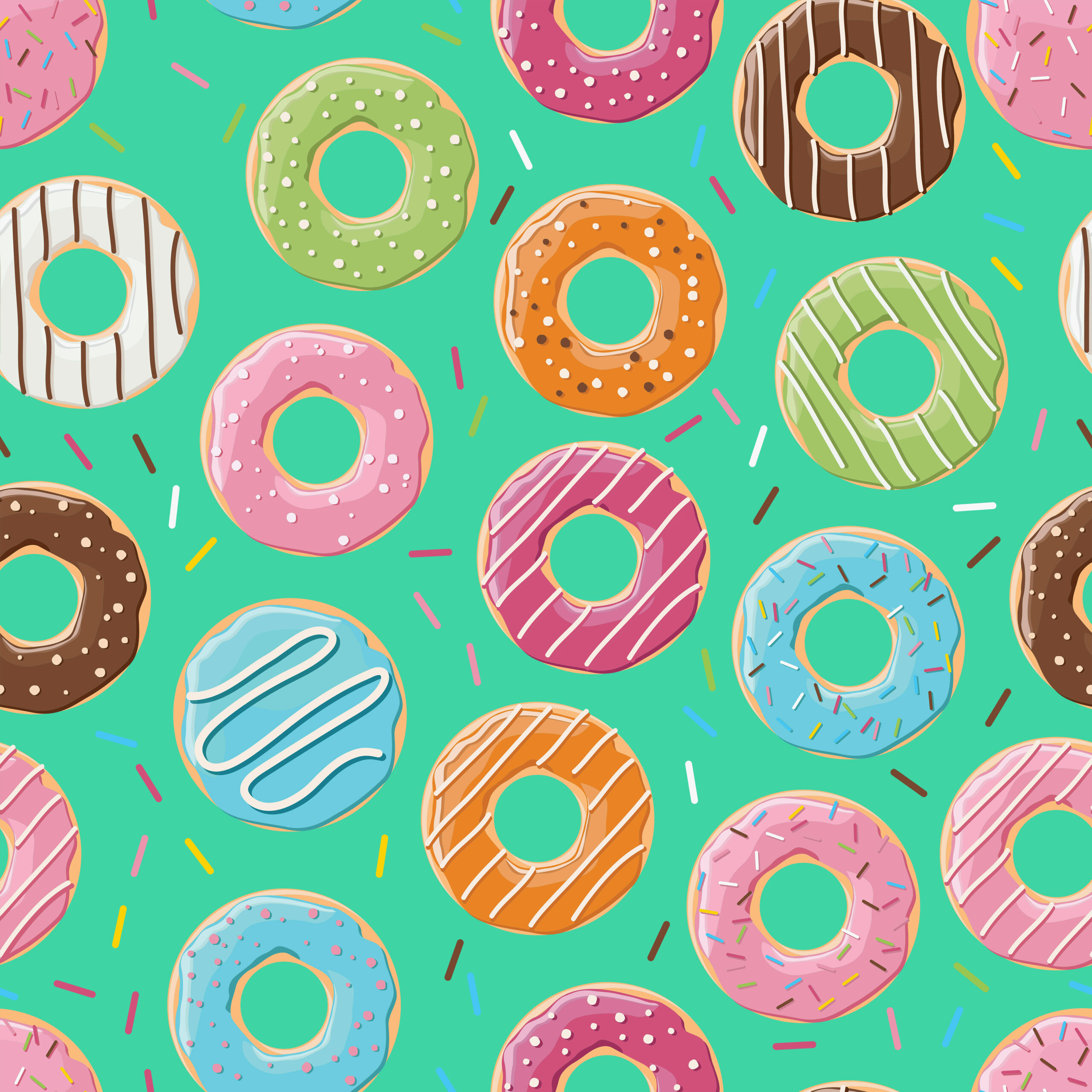 Download Free Doughnut Digital Paper- Multi Color Pack! - Free Pretty Things For You