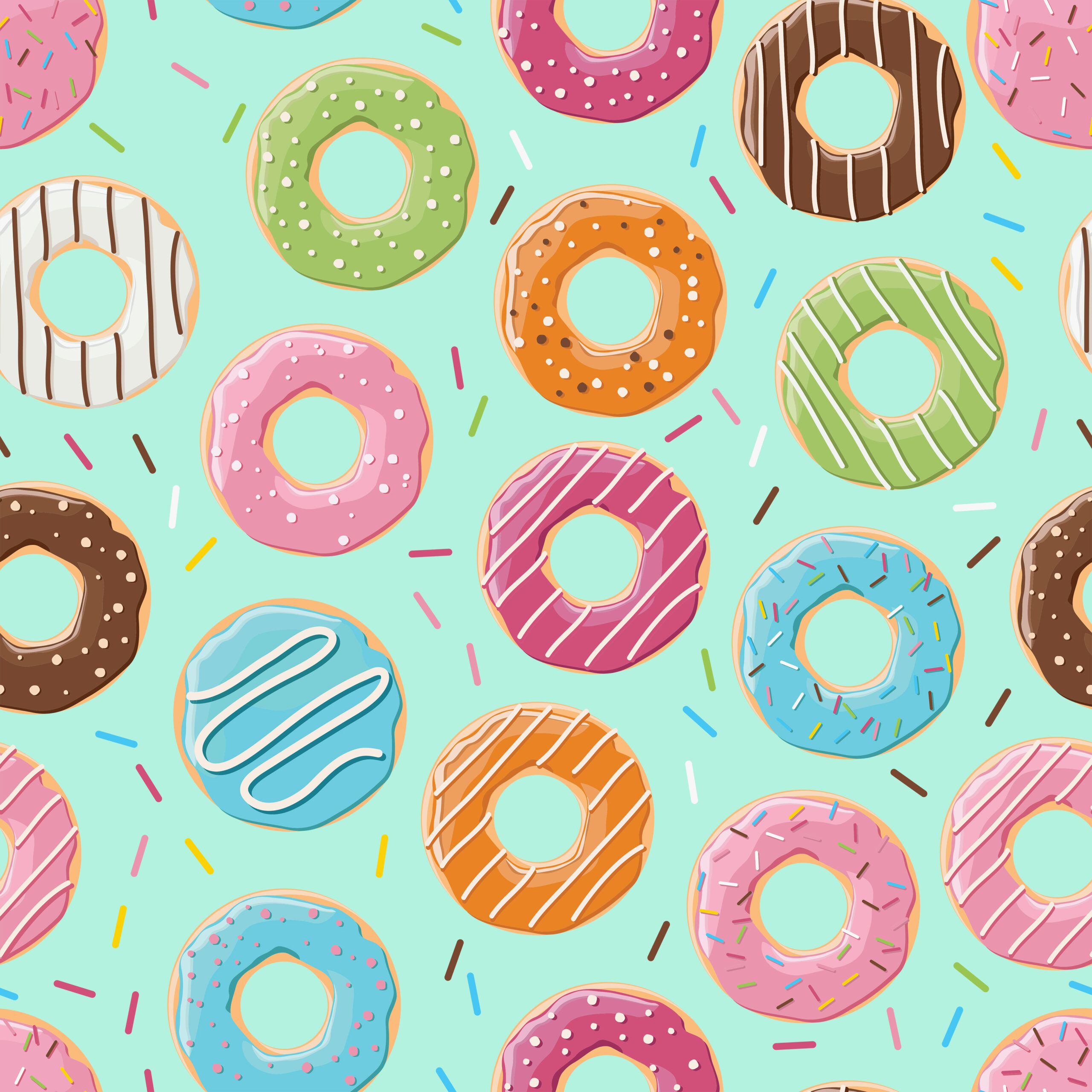 Free Doughnut Digital Paper Multi Color Pack Free 