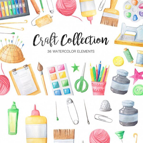 Free Watercolor Craft Collection