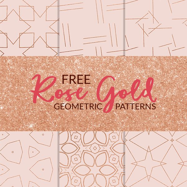 Free Rose Gold Geometric Digital Papers