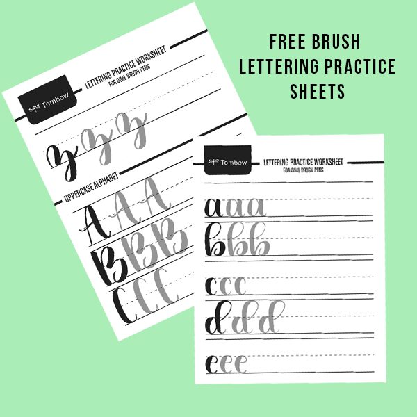 Free Brush Lettering Practice Sheets - Free Pretty Things For You