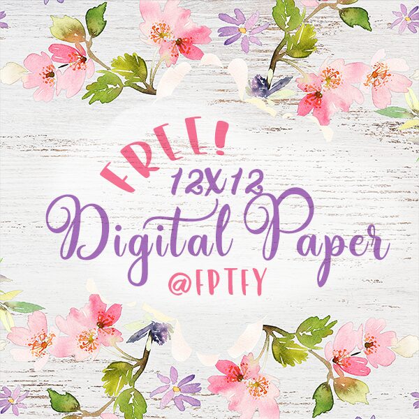 Delightful Distressed Floral Digital Paper