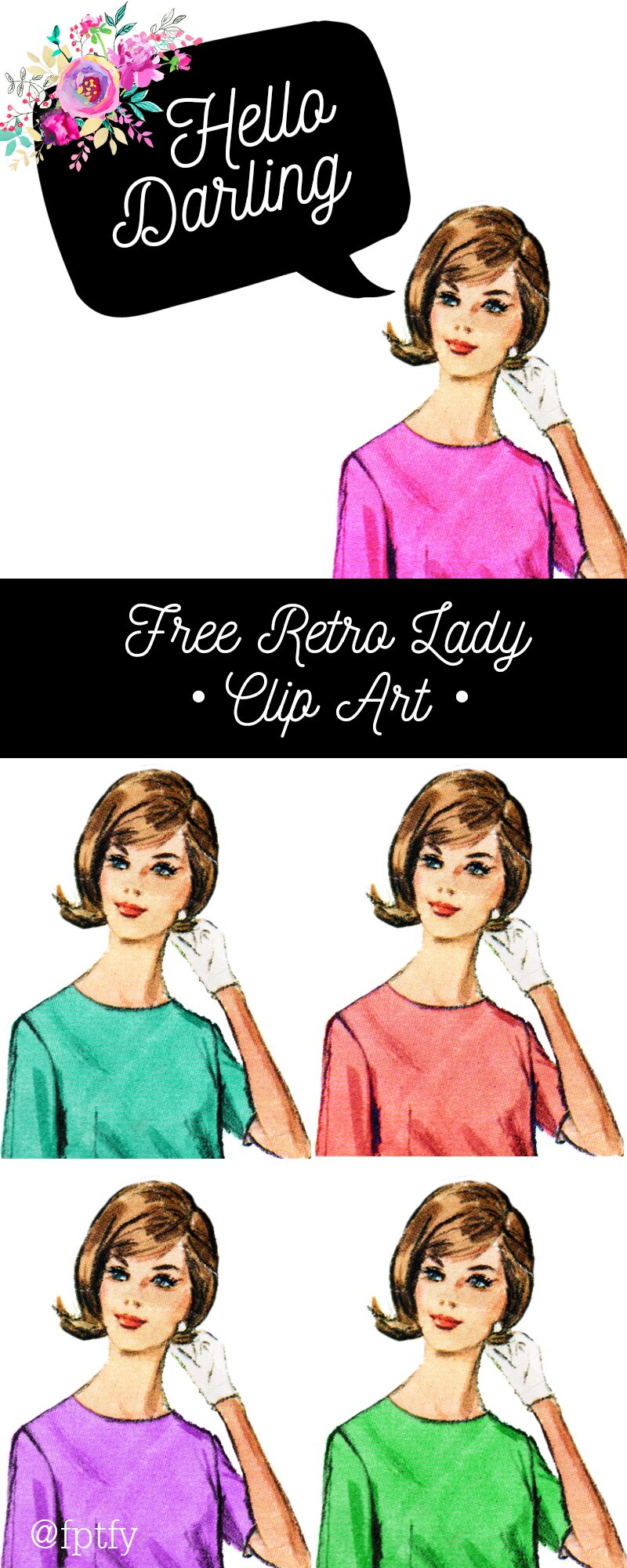 Free Retro Lady Clip Art Free Retro Lady Clip Art