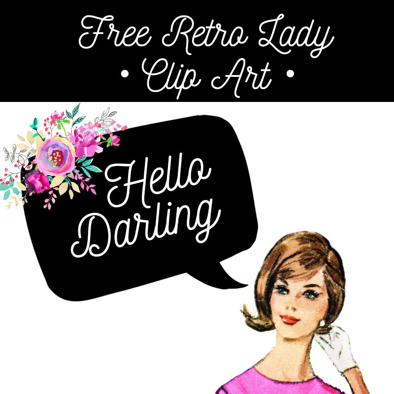 Free Retro Lady Clip Art