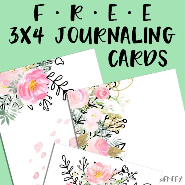 Free 3x4 journaling card printables