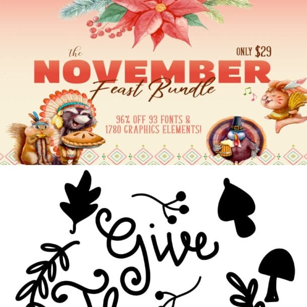 Download Free Give Thanks SVG // November Bundle // $1 Deals - Free ...
