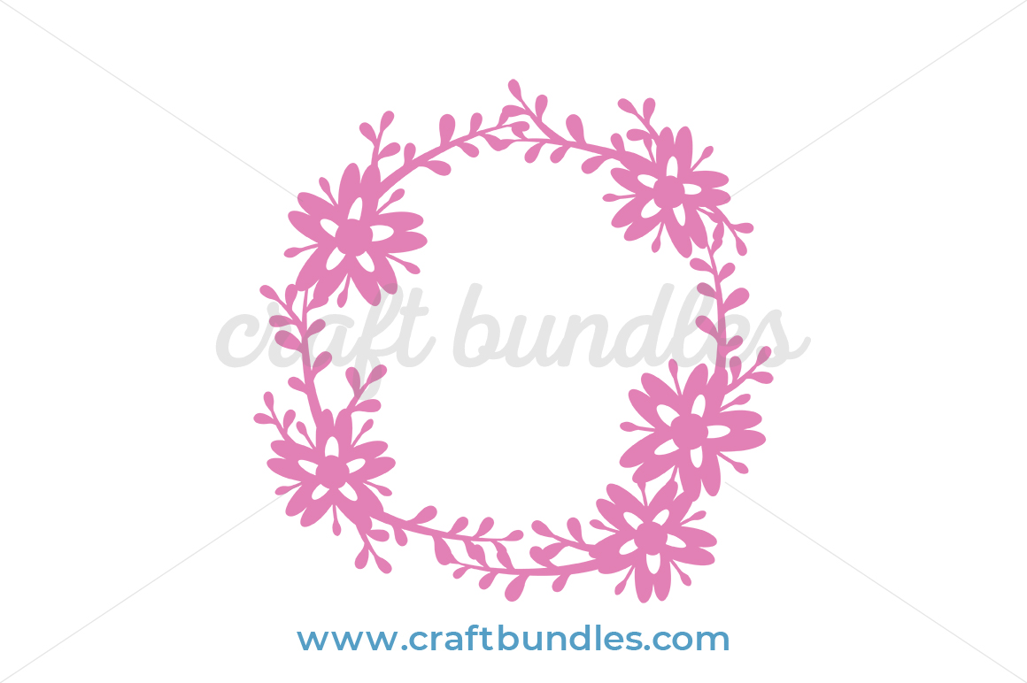 Download Free Floral Spray Wreath Svg Cut File SVG Cut Files