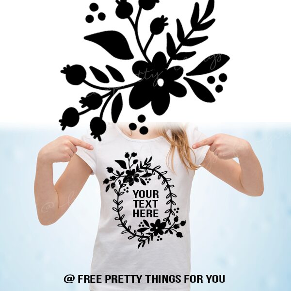 Download Free Floral Spray Wreath Svg Cut File