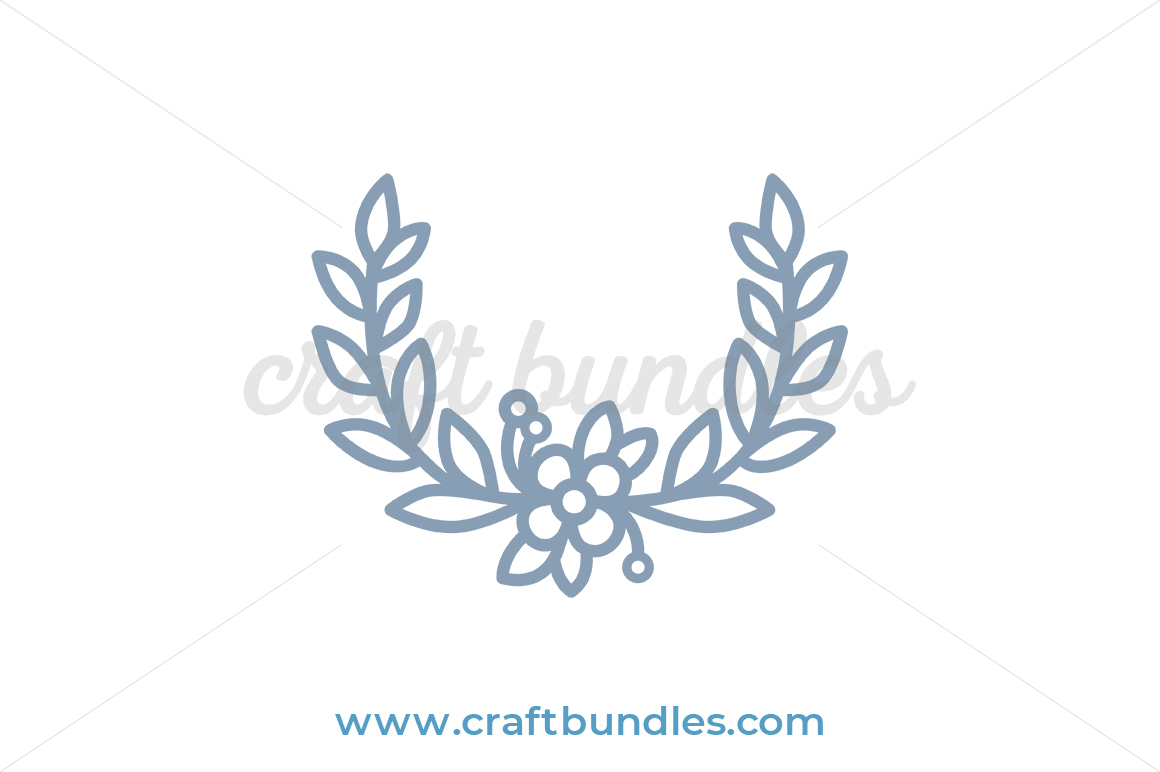 Download Free Floral Spray Wreath Svg Cut File PSD Mockup Templates