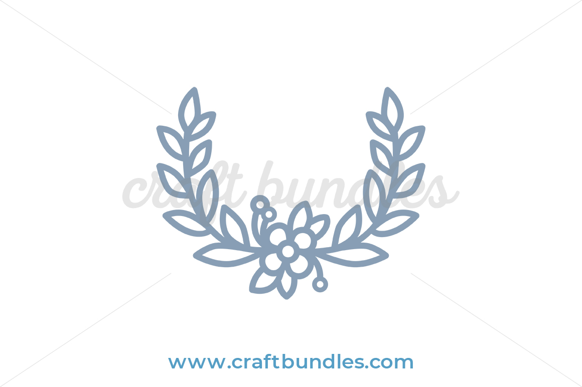 Download Free Floral Spray Wreath Svg Cut File SVG Cut Files