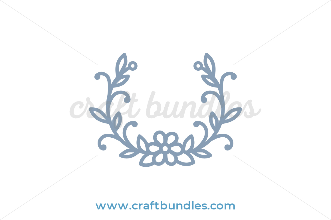 Download Free Floral Spray/Wreath SVG Cut File