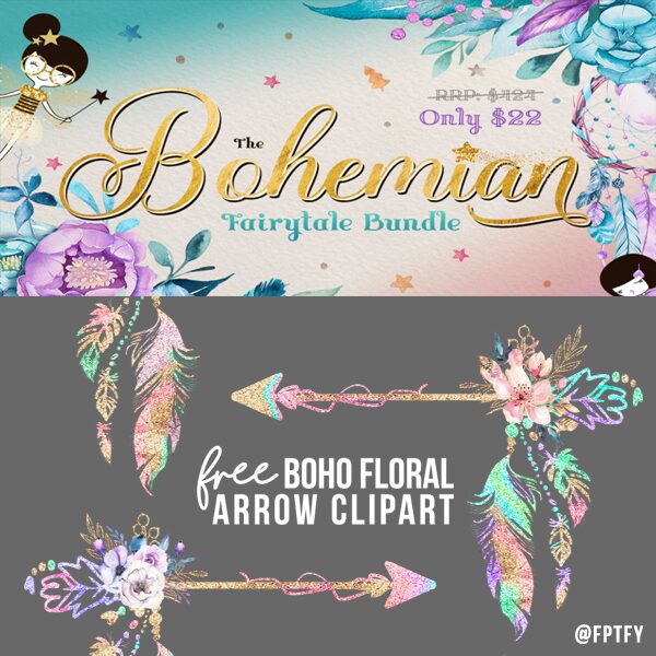 Download Free Boho Floral Arrow Clipart Free Pretty Things For You