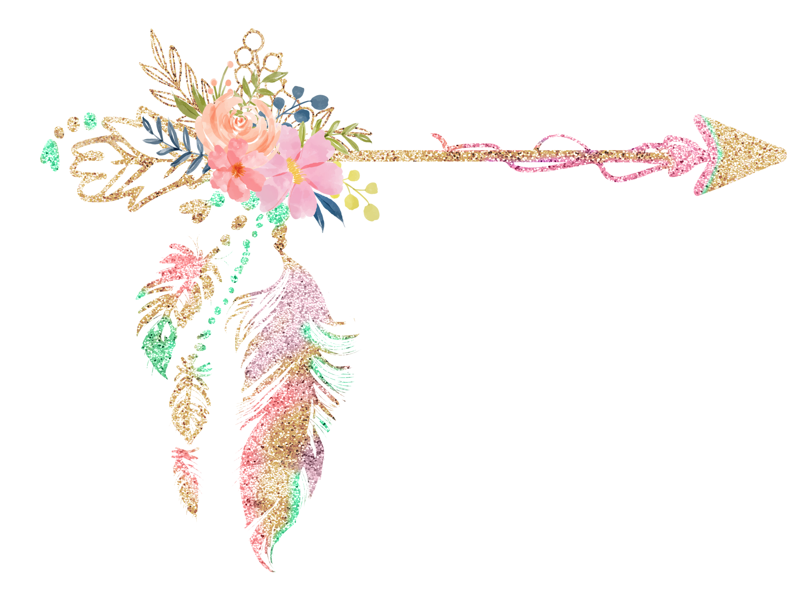 free-boho-floral-arrow-clipart-free-pretty-things-for-you