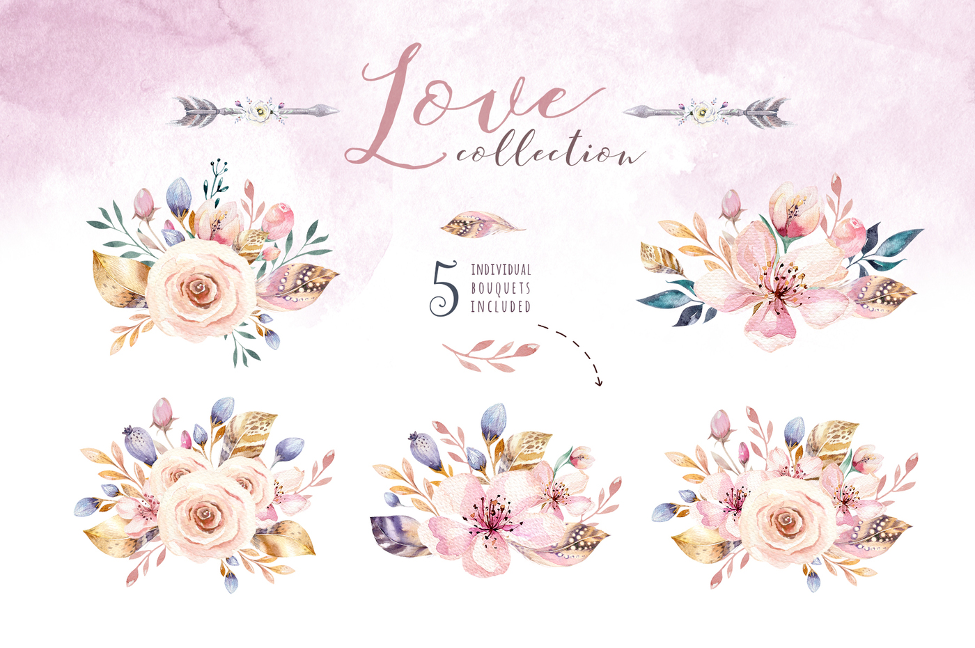 Download Free Boho Floral Arrow Clipart - Free Pretty Things For You