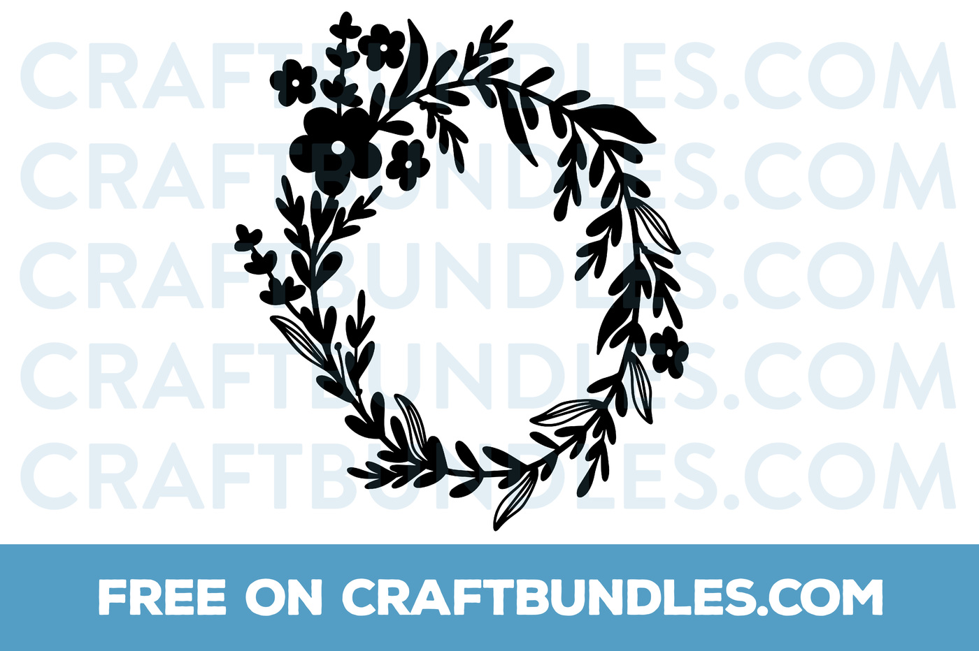 Download FREE Flower Wreath SVG Cut File