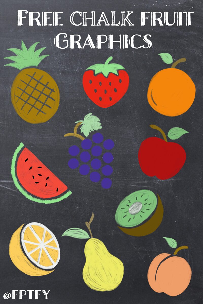 Free Chalk Fruit Graphics
